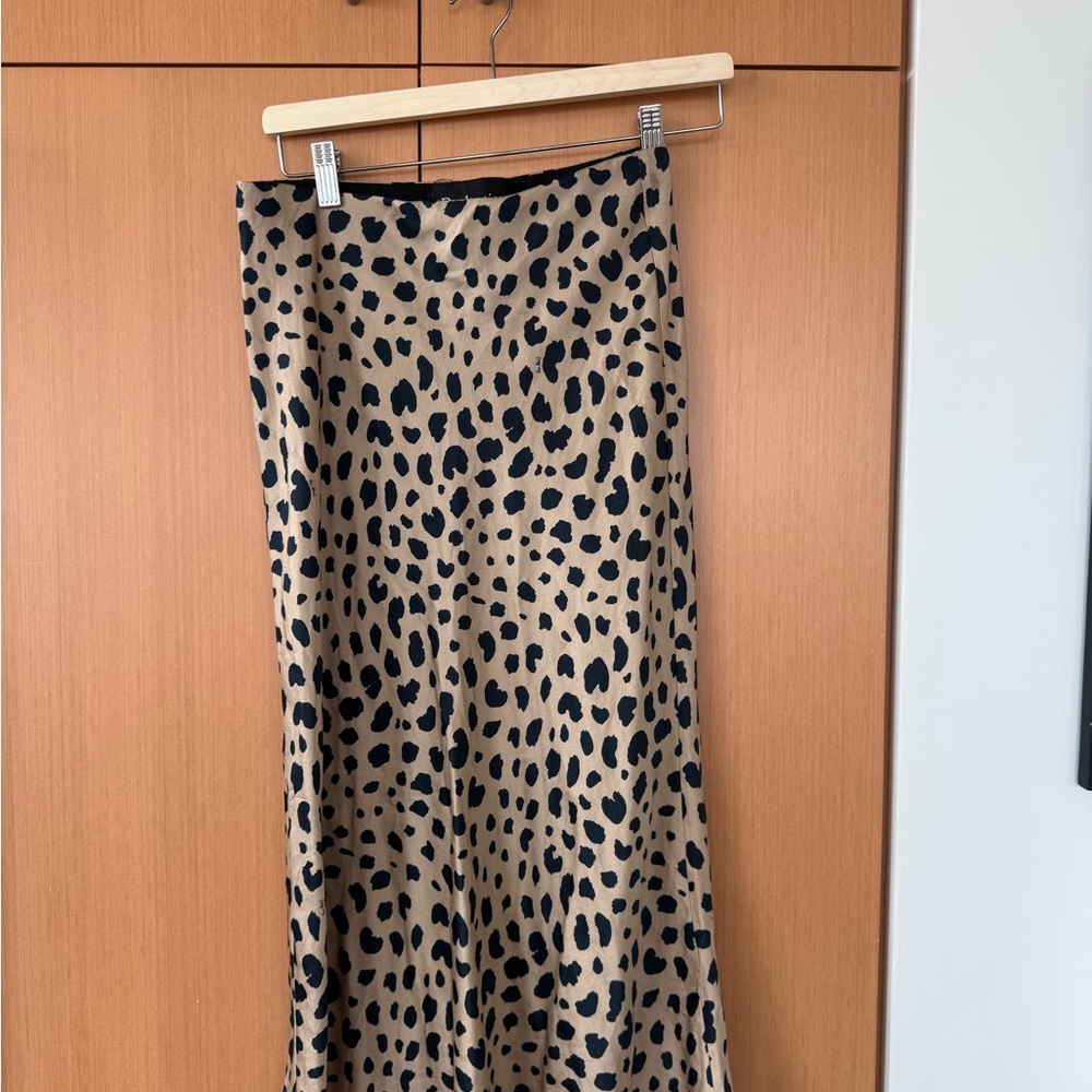 Leopard Print Midi Skirt